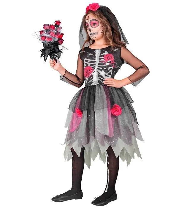 Skelett-Kleid für Mädchen