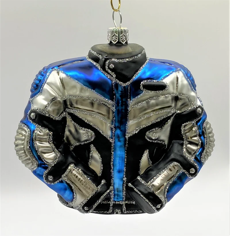 Motorrad Jacke grau blau