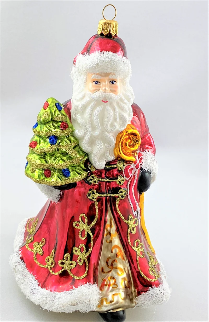 Weihnachtsmann in weitem roten Mantel