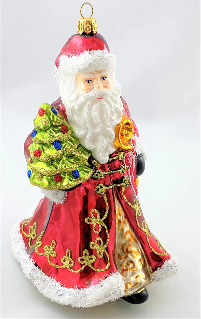 Weihnachtsmann in weitem roten Mantel