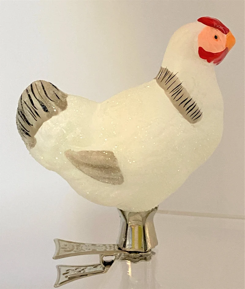 Huhn weiss auf Clip