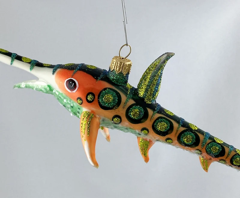 Witziger grün oranger Schwertfisch
