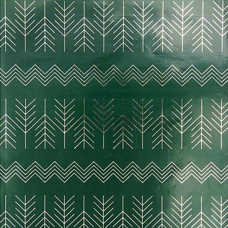 Rico Design Geschenkpapier Zackenmuster, grün