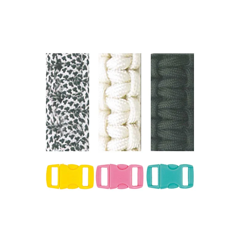 Rico Design Paracord Set schwarz/weiß, 2 mm x 3 m