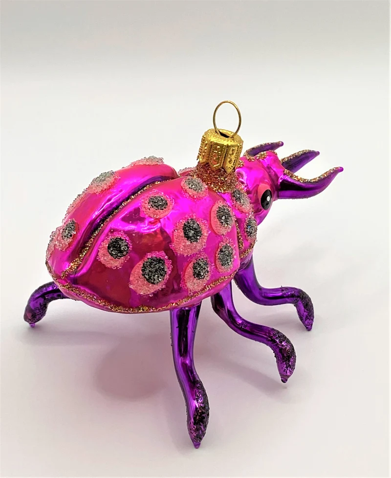 Hirschkäfer pink gepunktet