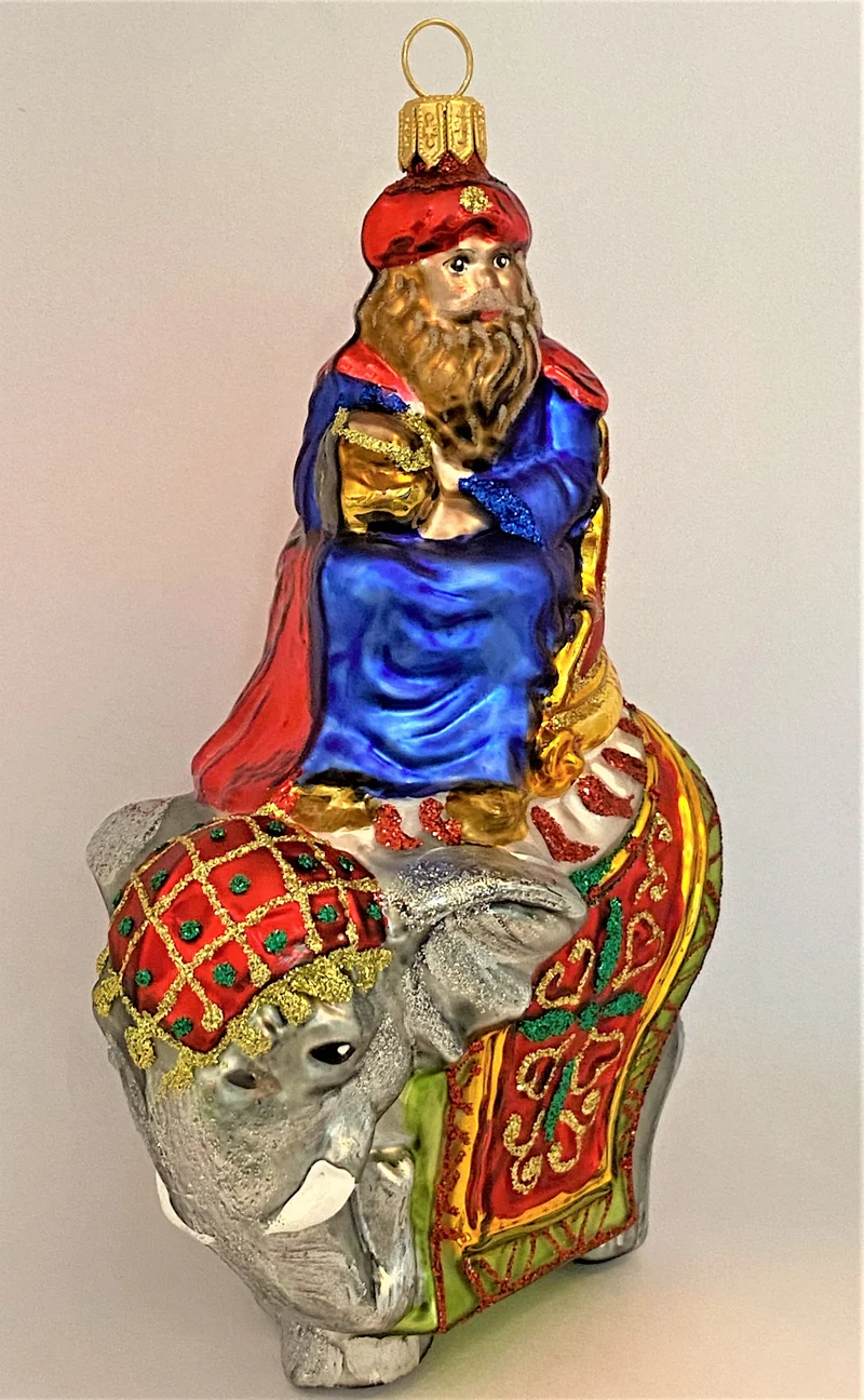 Heiliger König auf Elefant