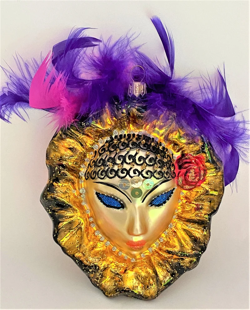 Venezianische Maske Gold schwarz, KOMOZJA MOSTOWSKI