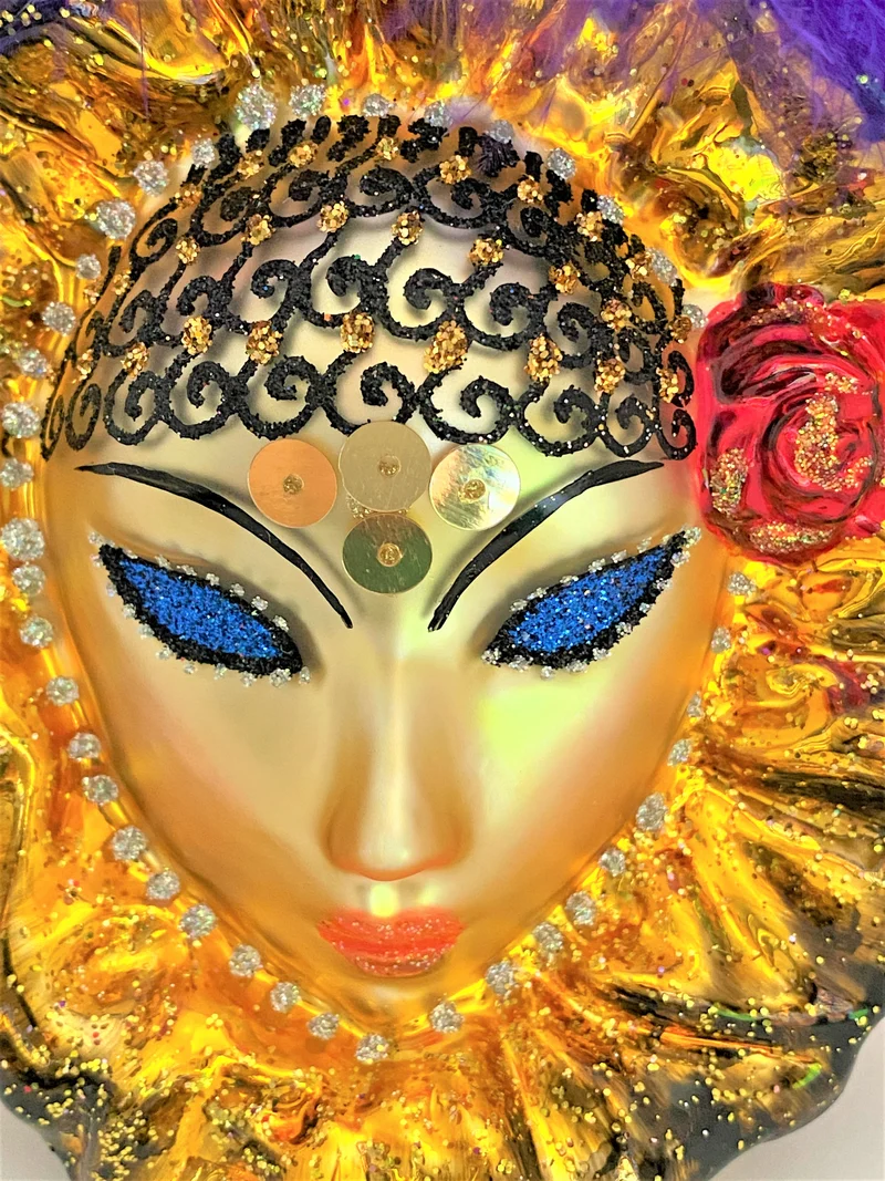 Venezianische Maske Gold schwarz, KOMOZJA MOSTOWSKI