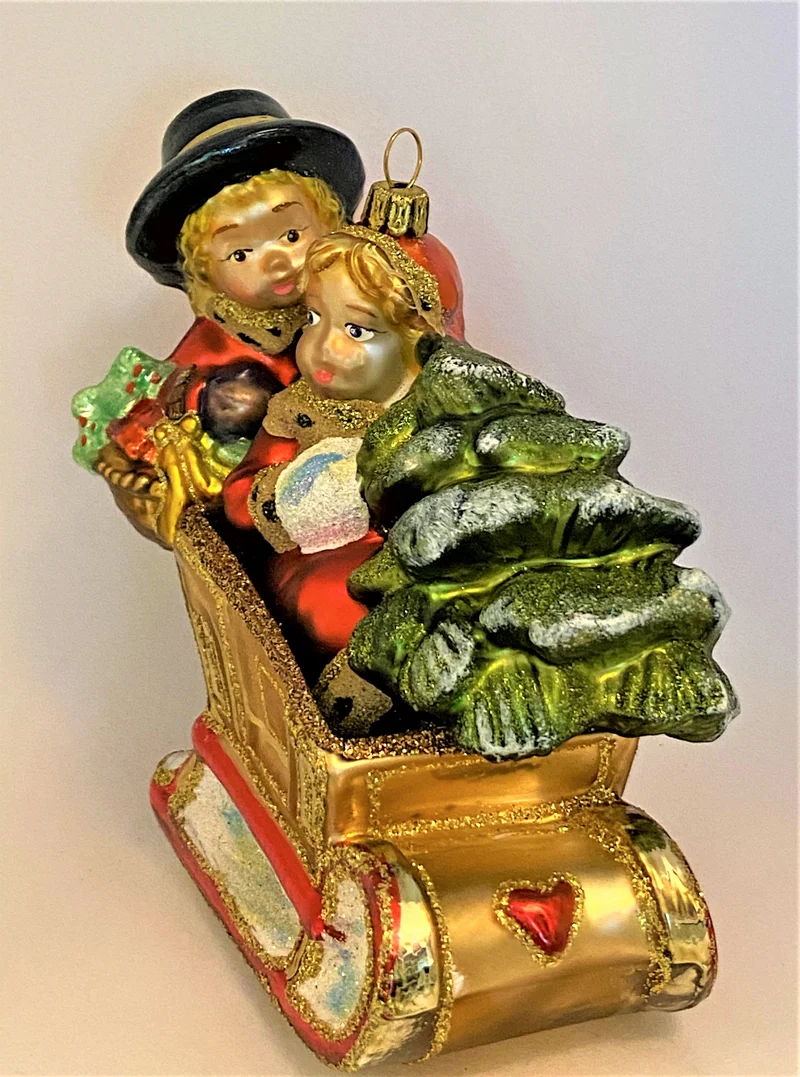 Die Kinder holen mit dem Schlitten den Weihnachtsbaum, KOMOZJA MOSTOWSKI