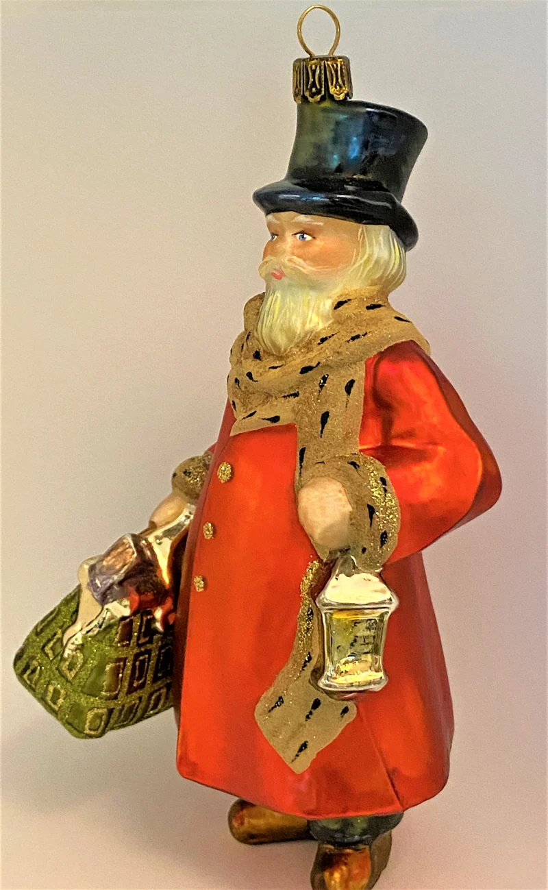Viktorianischer Santa mit Reisetasche und Laterne, KOMOZJA MOSTOWSKI