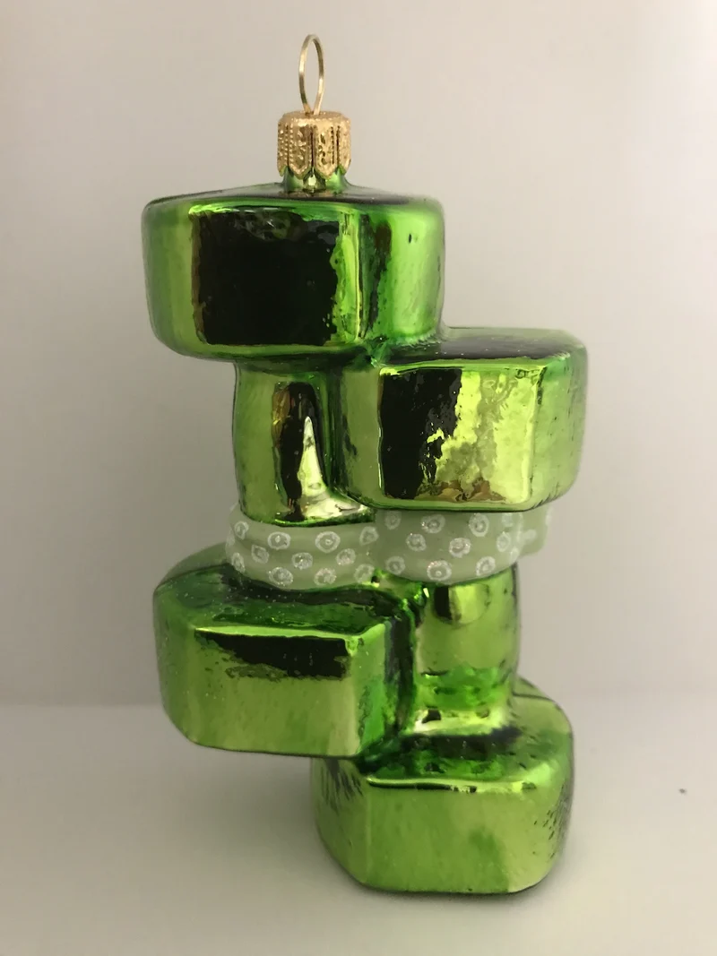 Hanteln mit Geschenkband, grün