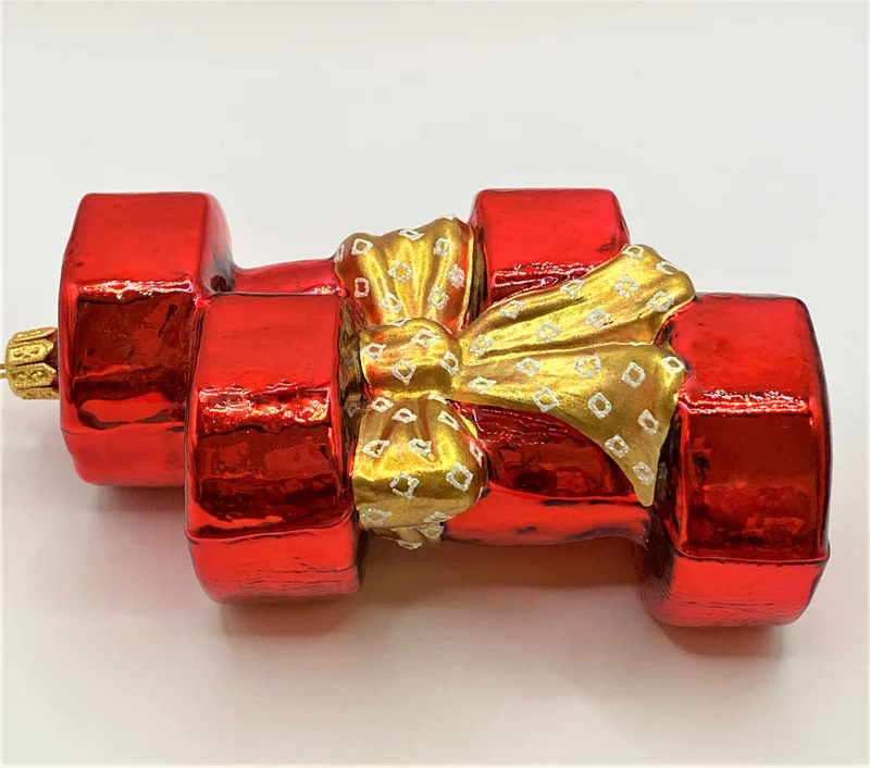 Hanteln mit Geschenkband, rot