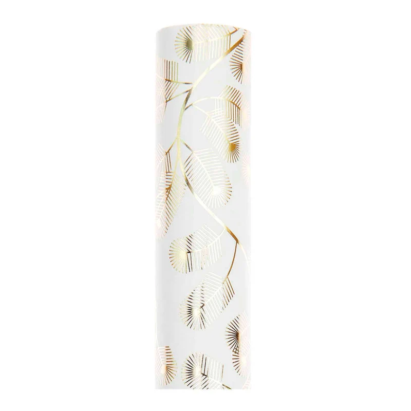 Rico Design Geschenkpapier Tannenzweige, weiß