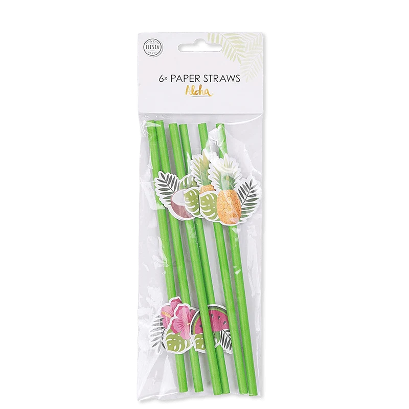 Hawaii-Strohhalme, 6 Stück