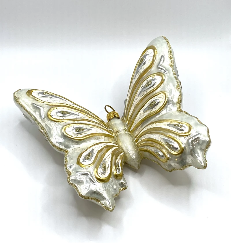 Grosser weiss/goldener Schmetterling