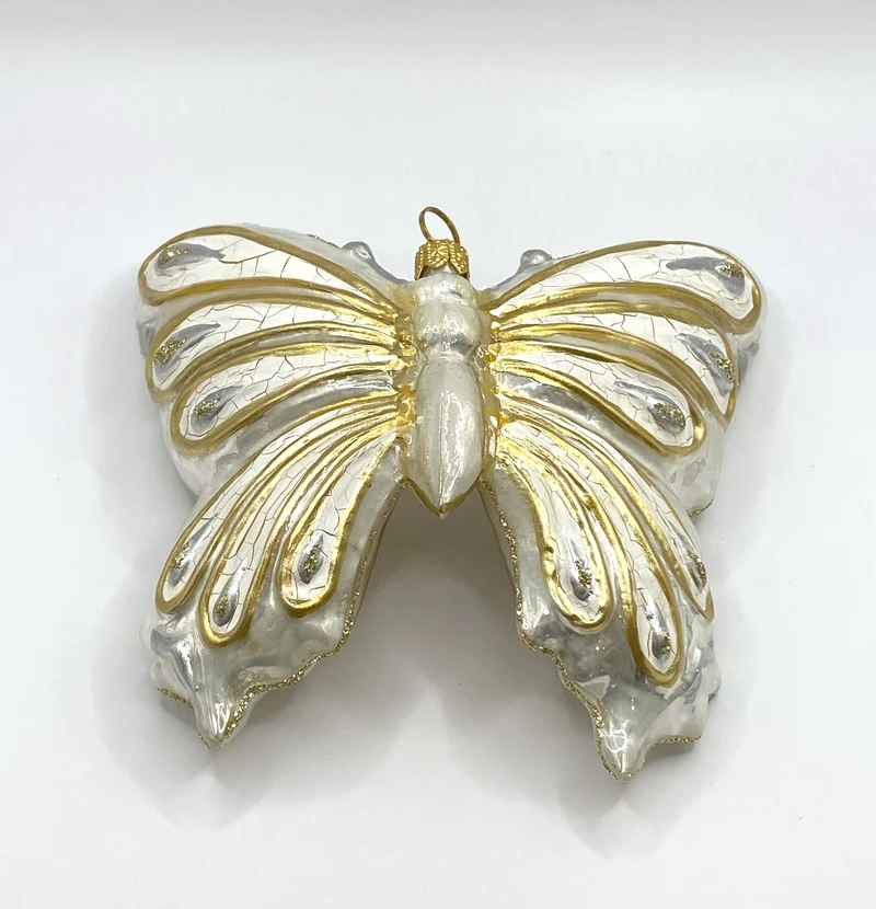 Grosser weiss/goldener Schmetterling