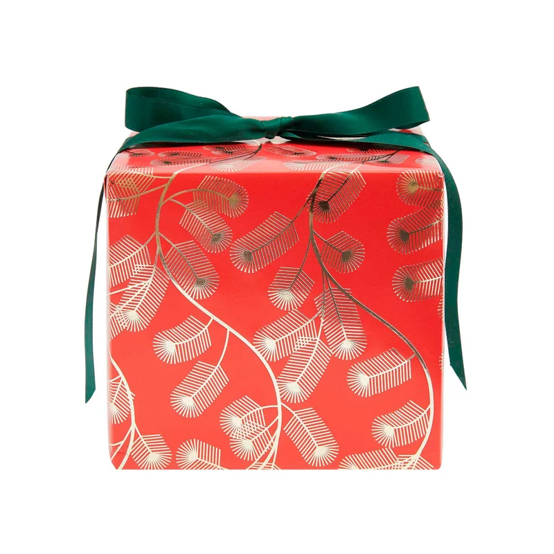 Rico Design Geschenkpapier Tannenzweige, rot