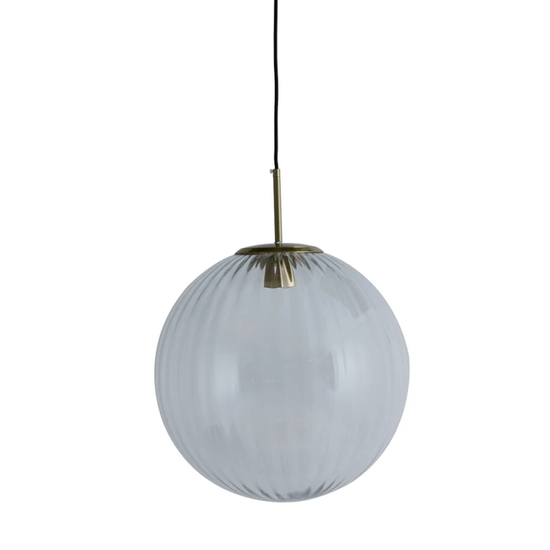 Hängeleuchte MAGDALA Ø40 cm hell grau + gold
