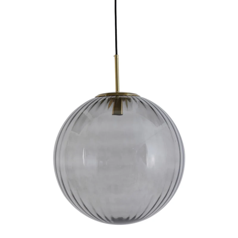 Hängeleuchte MAGDALA Ø48 cm hell grau + gold