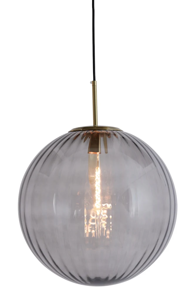 Hängeleuchte MAGDALA Ø48 cm hell grau + gold