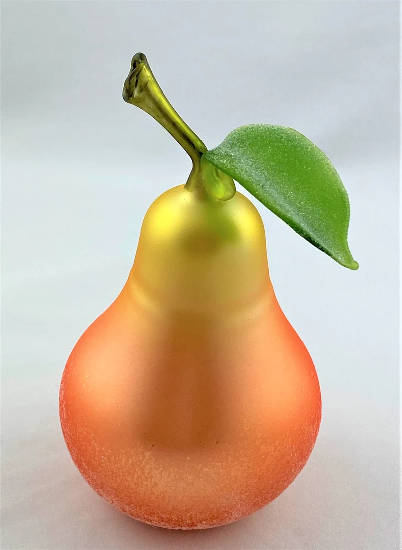 Birne mit Blatt, Glimmer