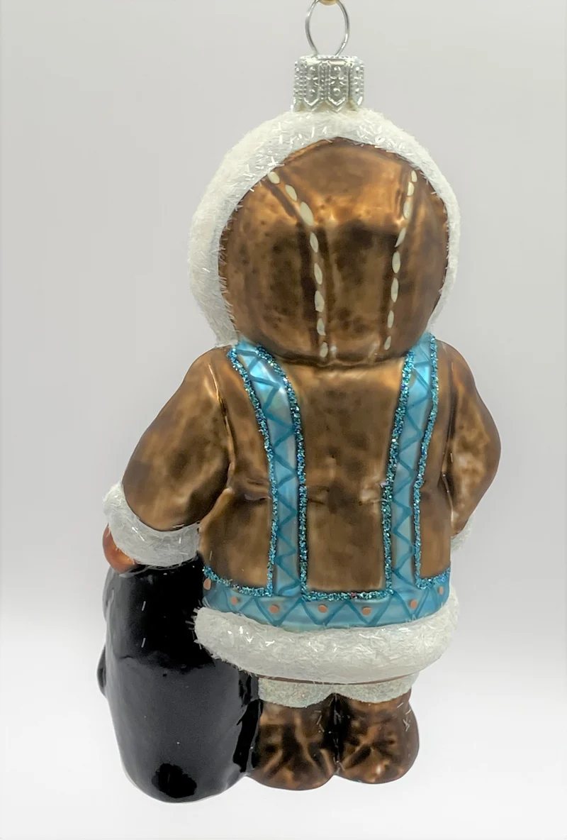 Inuit Papa mit Pinguin