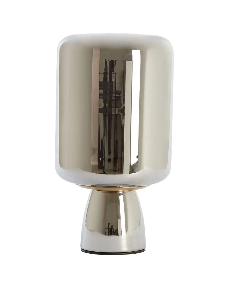 Tischleuchte 'LOTTA' Rauchglas gold