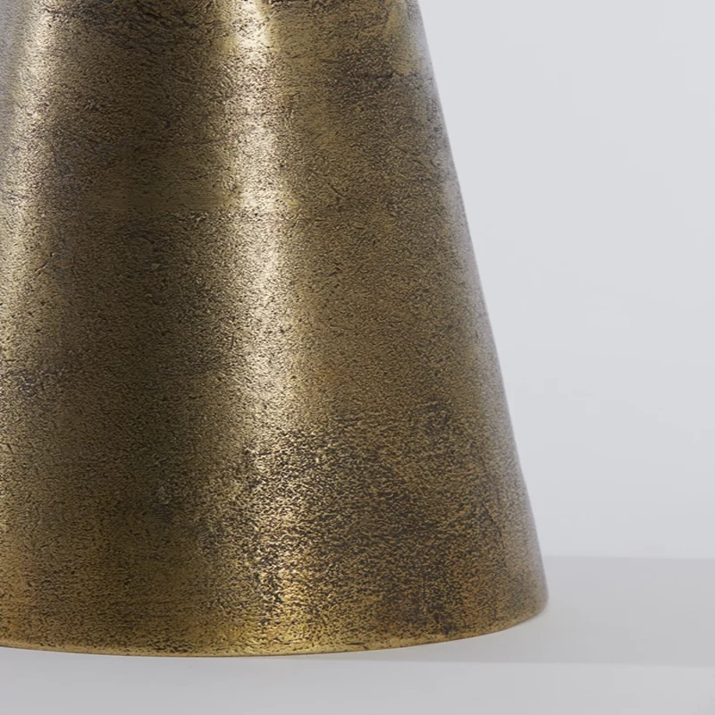 Beistelltisch YNEZ Travertin sand-bronze ø36x51cm