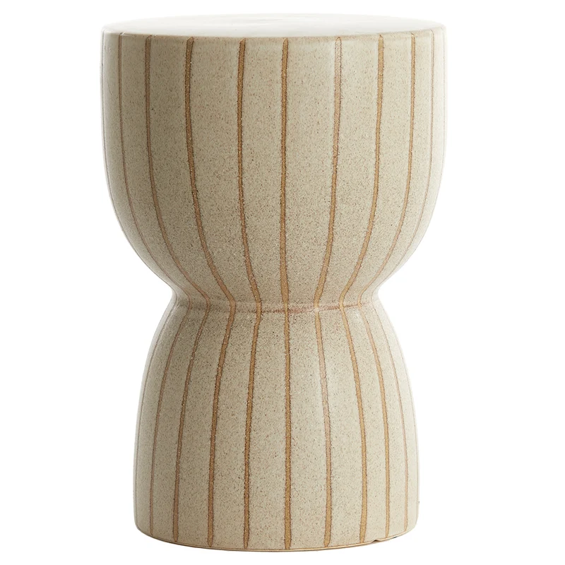 Keramik Hocker FINCA sand+braun ø28,5x42cm