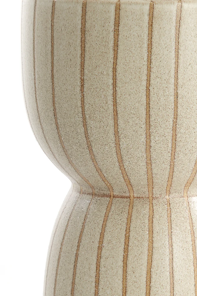 Keramik Hocker FINCA sand+braun ø28,5x42cm