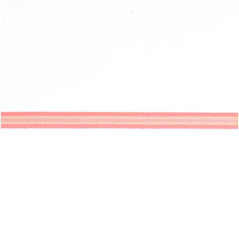 Rico Design Webband Multi Streifen, neon Rosa