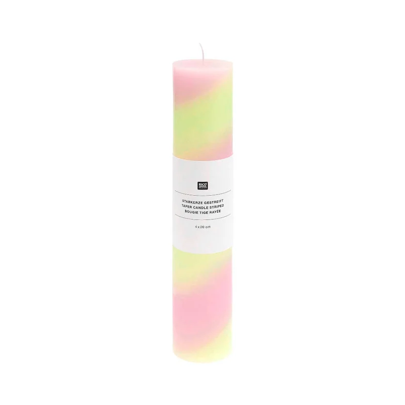 Rico Design Stabkerze, dunkle beere/mint