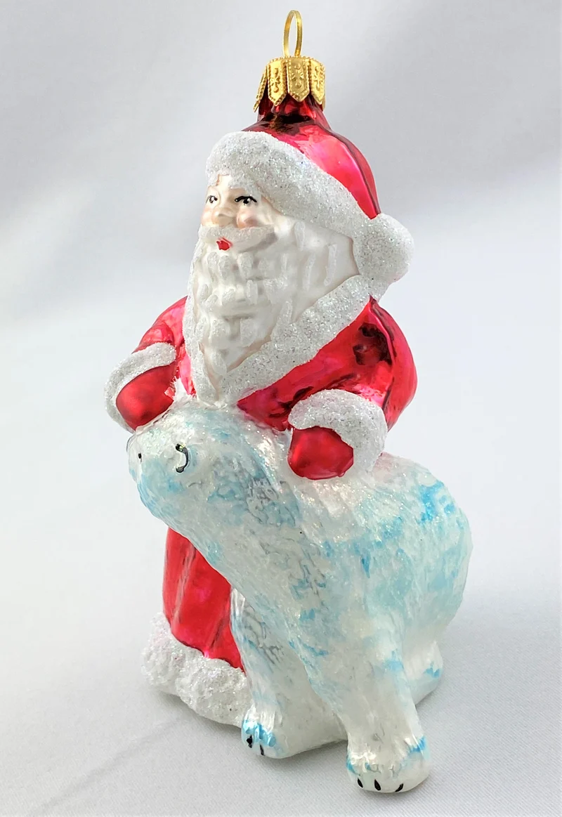 Weihnachtsmann mit Eisbär