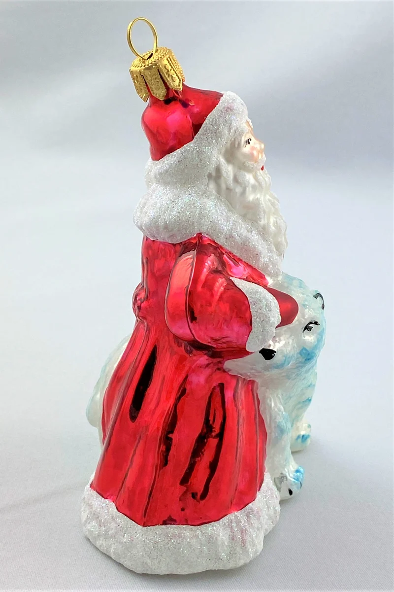 Weihnachtsmann mit Eisbär