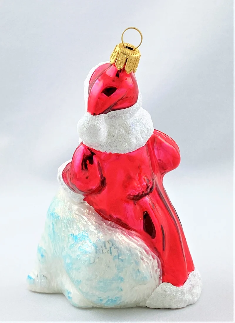 Weihnachtsmann mit Eisbär