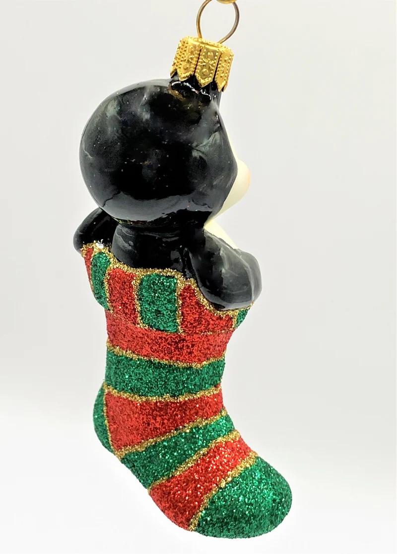 Pinguin im Weihnachts-Strumpf
