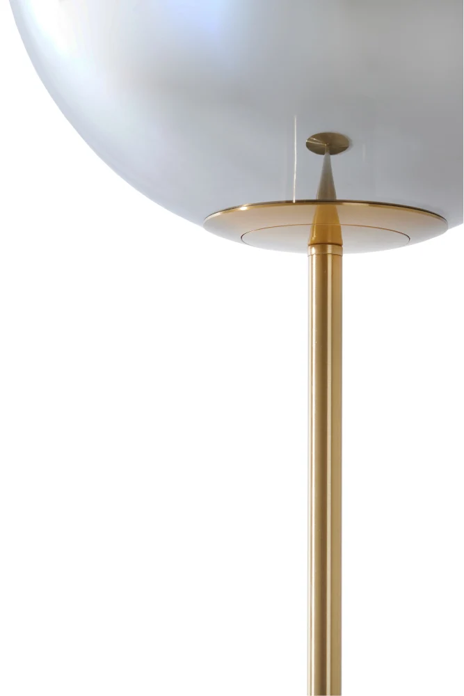 Stehleuchte MEDINA Rauchglas + Gold Ø30x160 cm