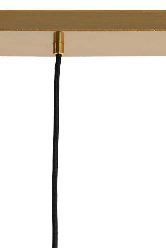 Hängeleuchte 3L MEDINA Rauchglas + Gold 120x30x30 cm