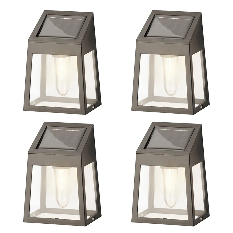 Solar Wandlampen 4er-Set