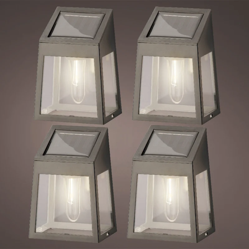Solar Wandlampen 4er-Set