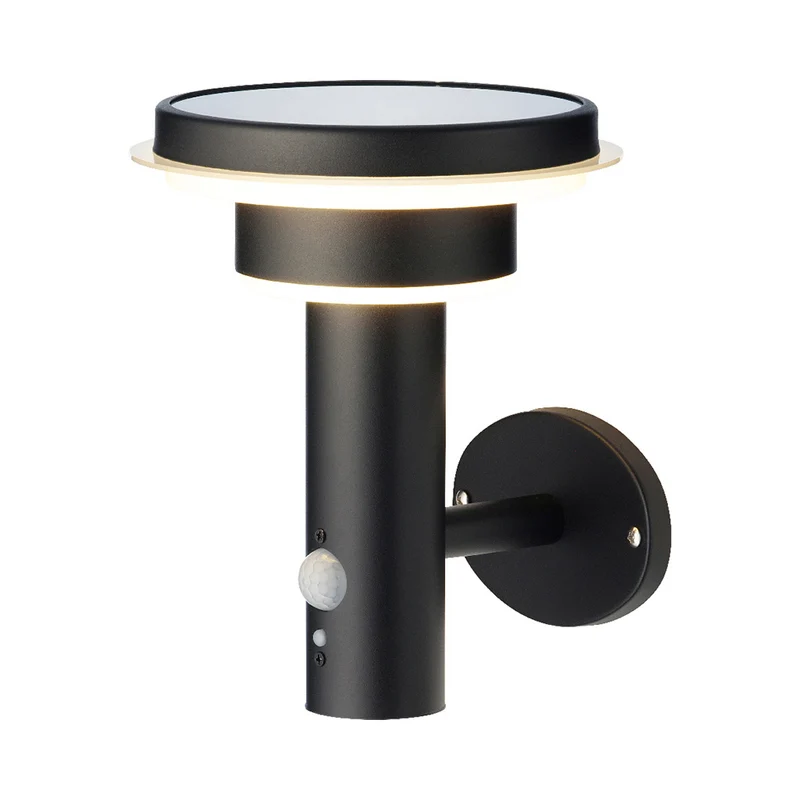 Solar Wandlampe aus Edelstahl