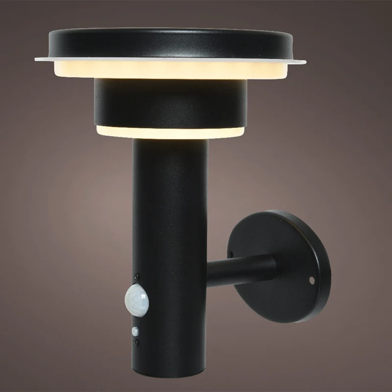 Solar Wandlampe aus Edelstahl