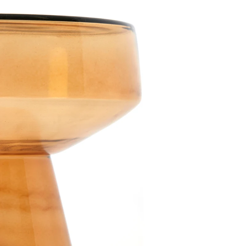 Beistelltisch DAKWA, ocker-gelbes Glas, Ø37x44 cm