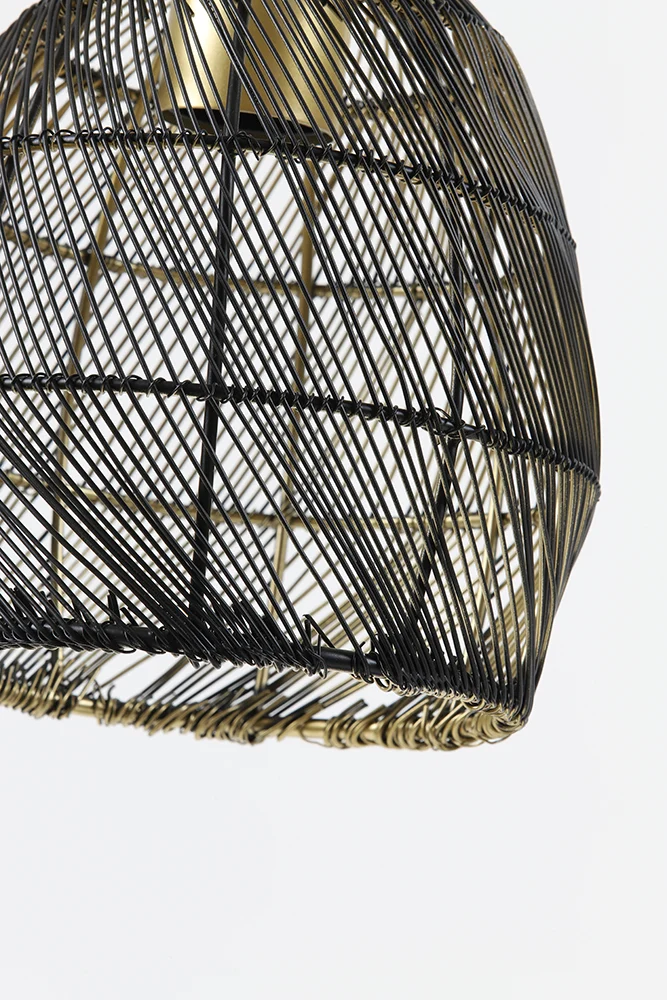 Tischleuchte MEYA, matt schwarz & gold 23x18x60cm
