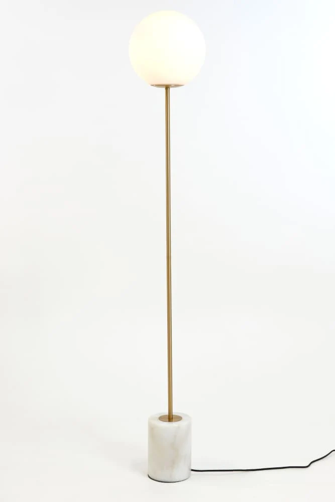 Stehleuchte MEDINA, Antik Bronze + Marmor 25x156 cm