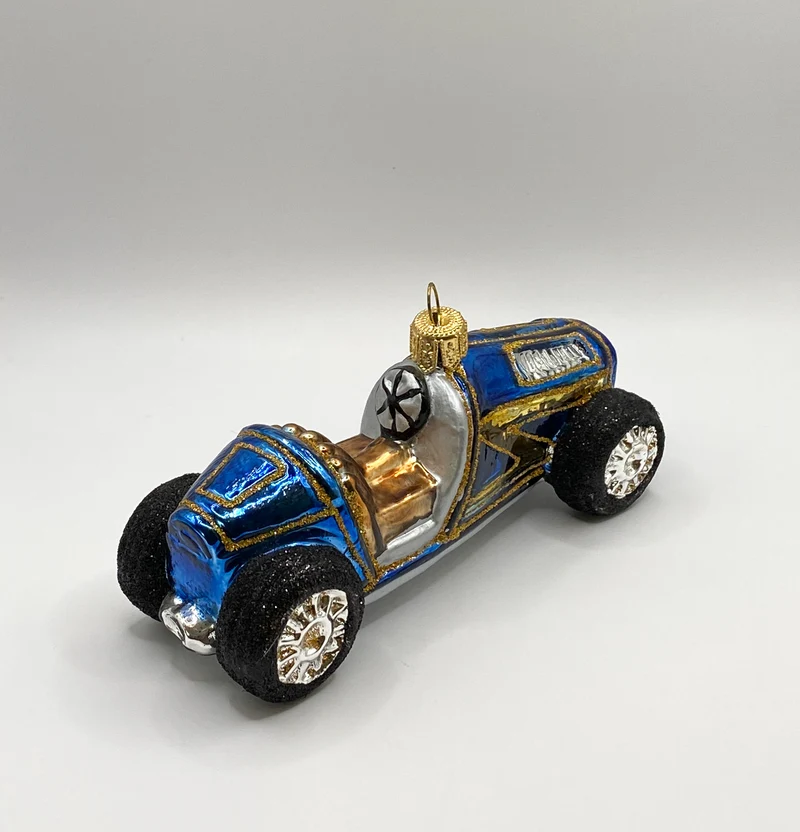 Blaues Oldtimer Rennauto