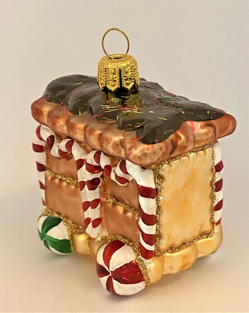 Lebkuchen Zug Anhänger mit Candy Cane verziert