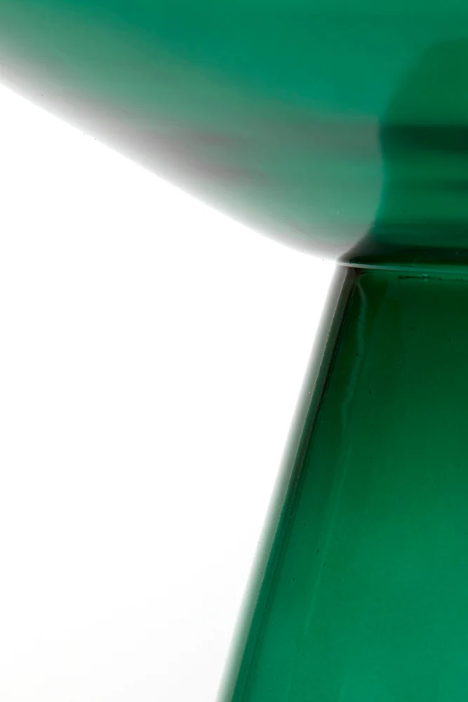 Beistelltisch DAKWA, grünes Glas, Ø37x44 cm