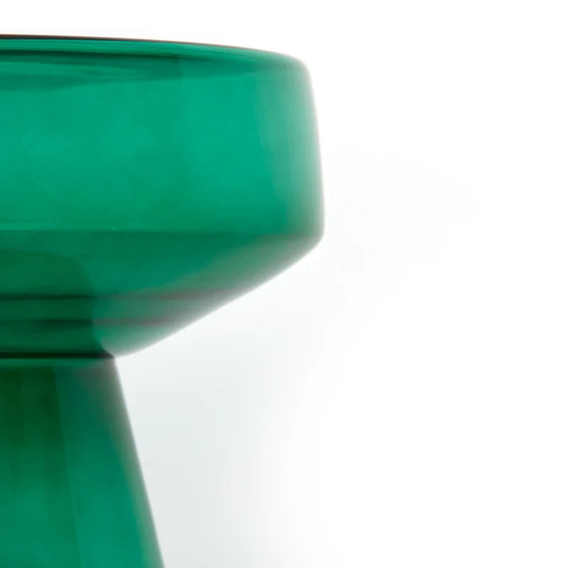 Beistelltisch DAKWA, grünes Glas, Ø37x44 cm