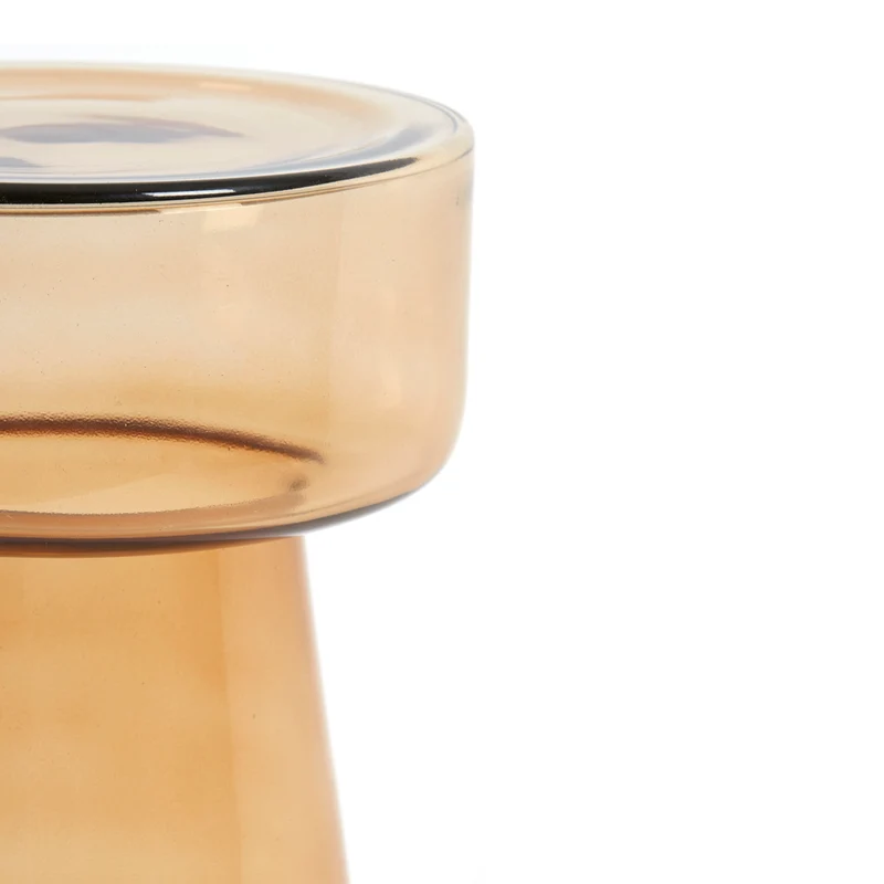 Beistelltisch DAKWA, ocker-gelbes Glas, Ø30x50 cm